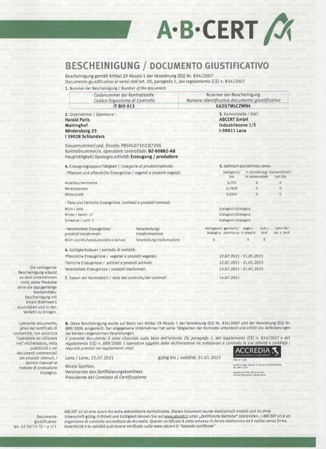 Bio-Bauernhof Mairinghof-Paris Villa Силандро Екстериор снимка